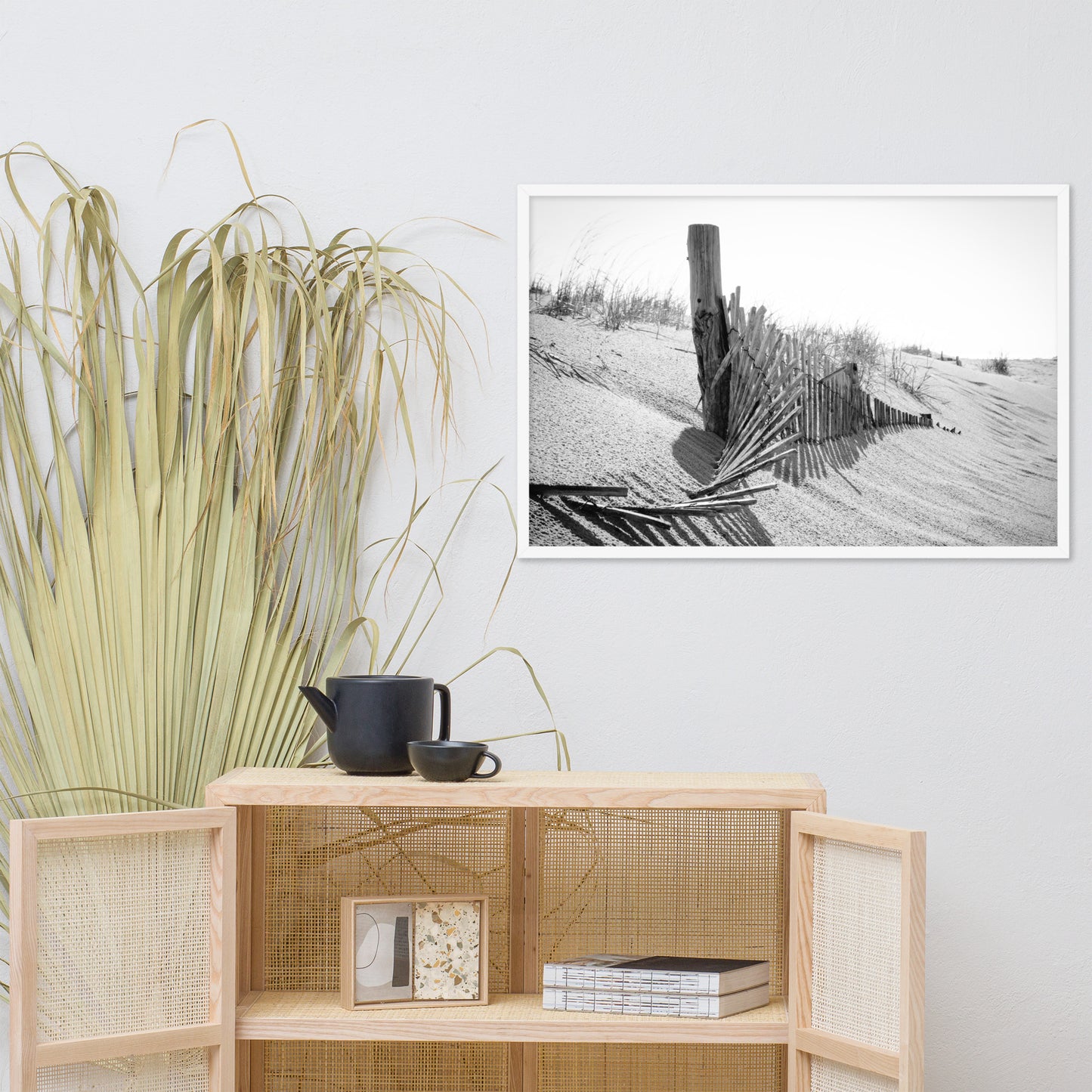 High Key Dunes Coastal Landscape Framed Photo Paper Wall Art Prints