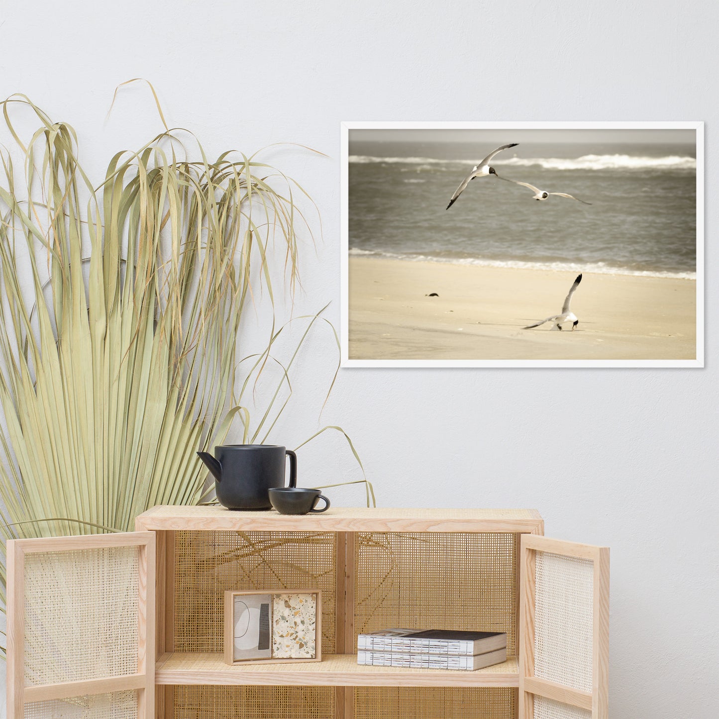 Life at the Shore Coastal Landscape Photo Framed Wall Art Print