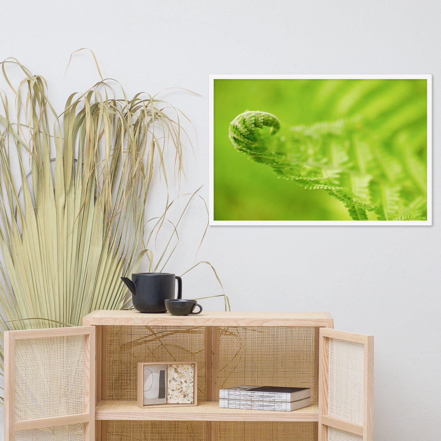 Fern Curl Botanical Nature Photo Framed Wall Art Print