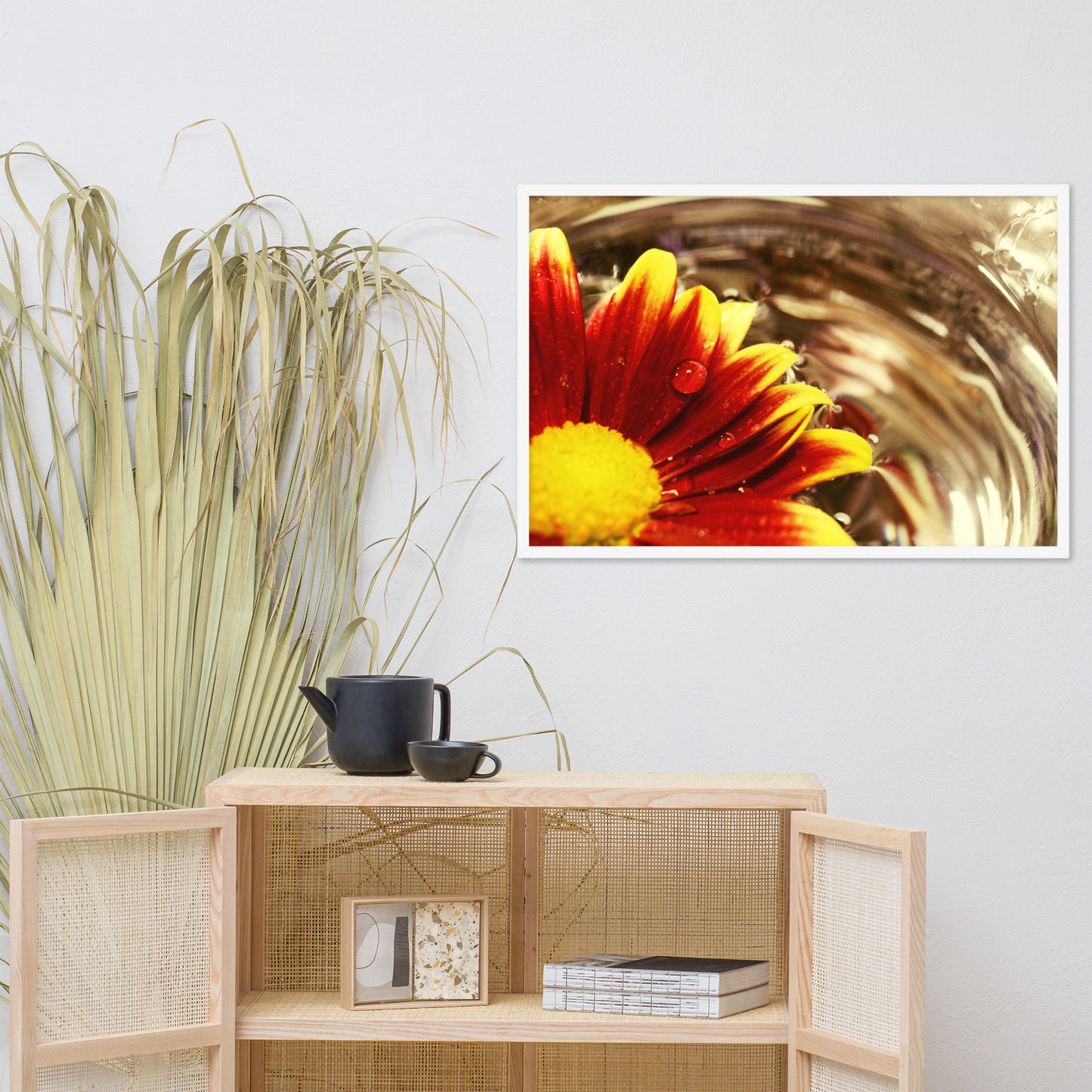 Floating Mum Floral Nature Photo Framed Wall Art Print