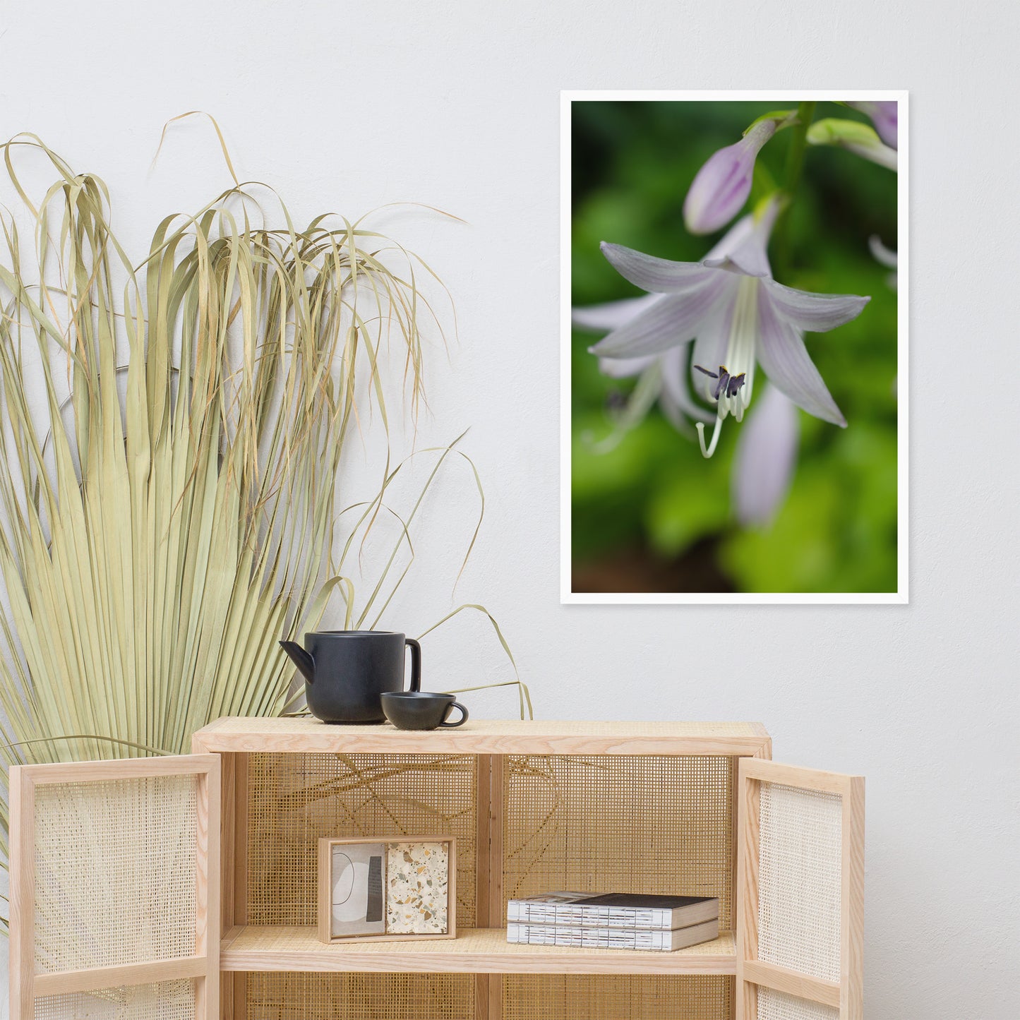 Hosta Bloom Floral Nature Photo Framed Wall Art Print