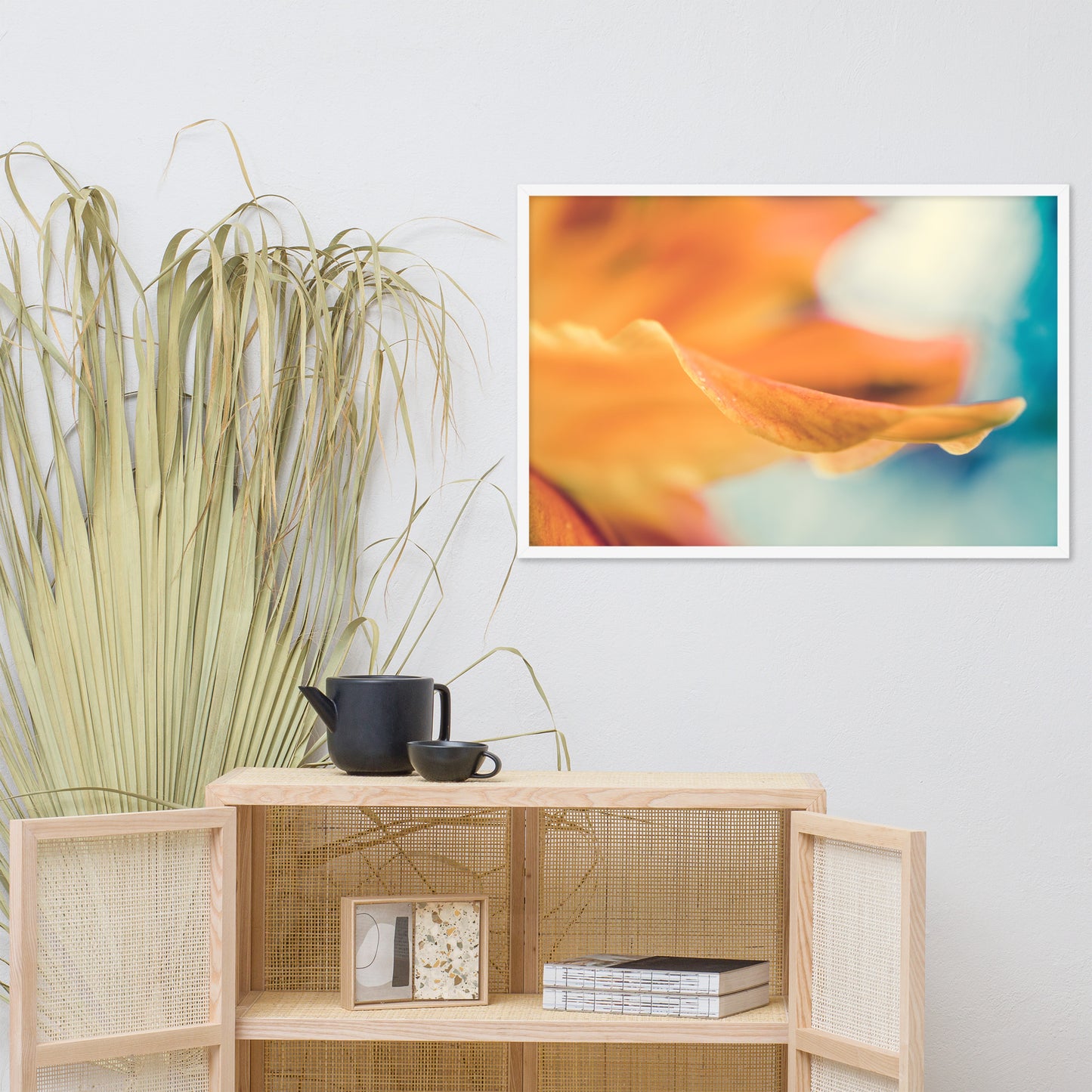Serene Petals of Life Floral Nature Photo Framed Wall Art Print