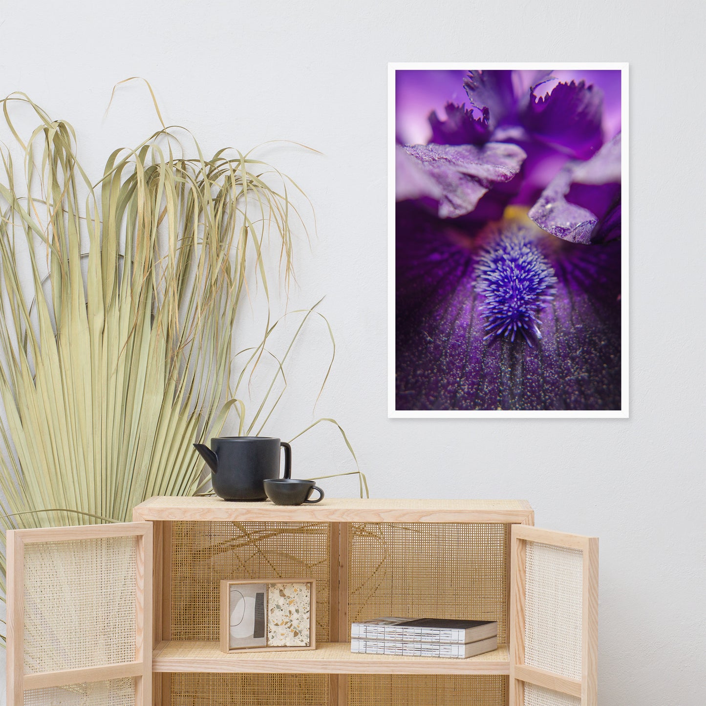 Stigma of Iris Floral Nature Photo Framed Wall Art Print