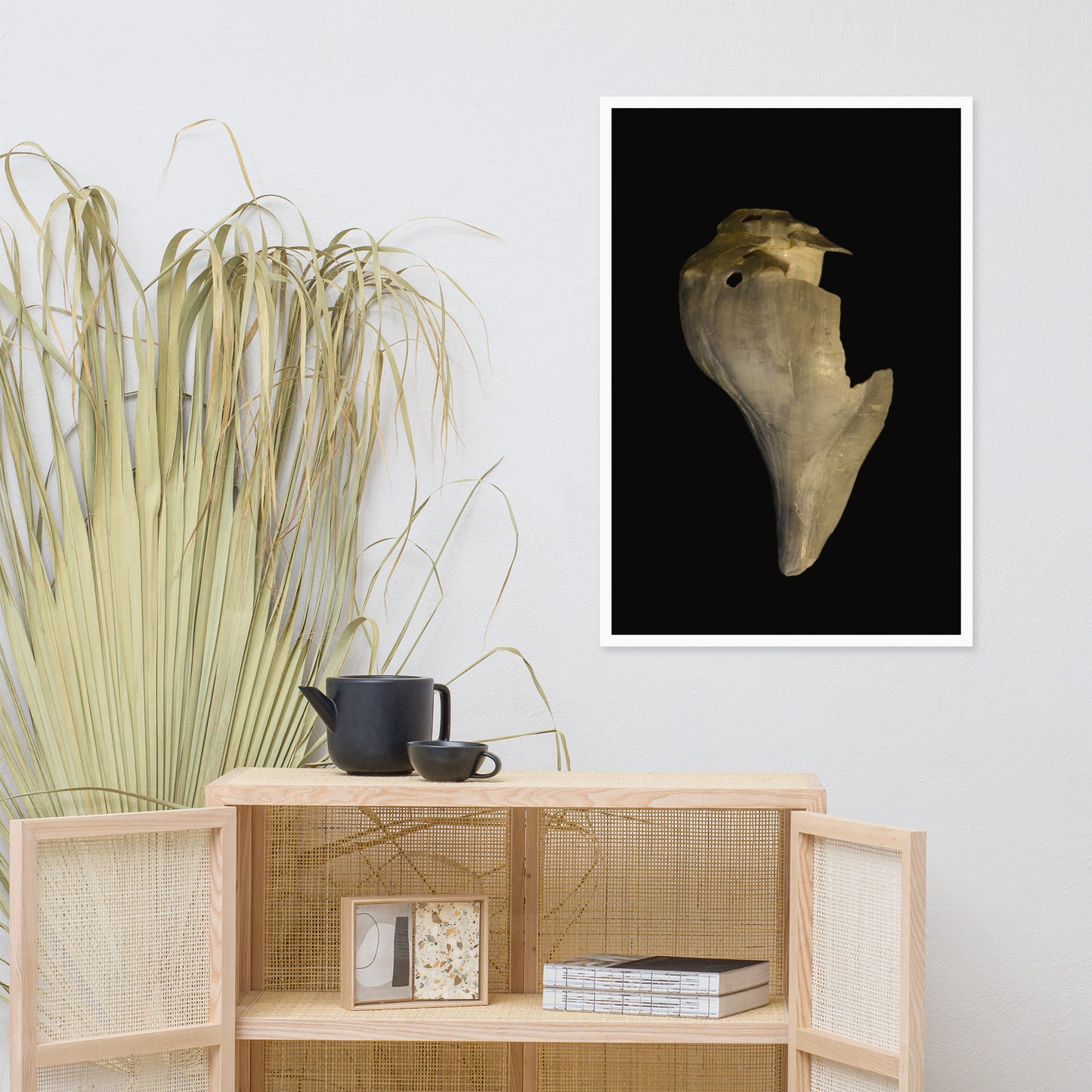 State of Erosion Image 7 Whelk Shell Coastal Nature Photo Framed Wall Art Print