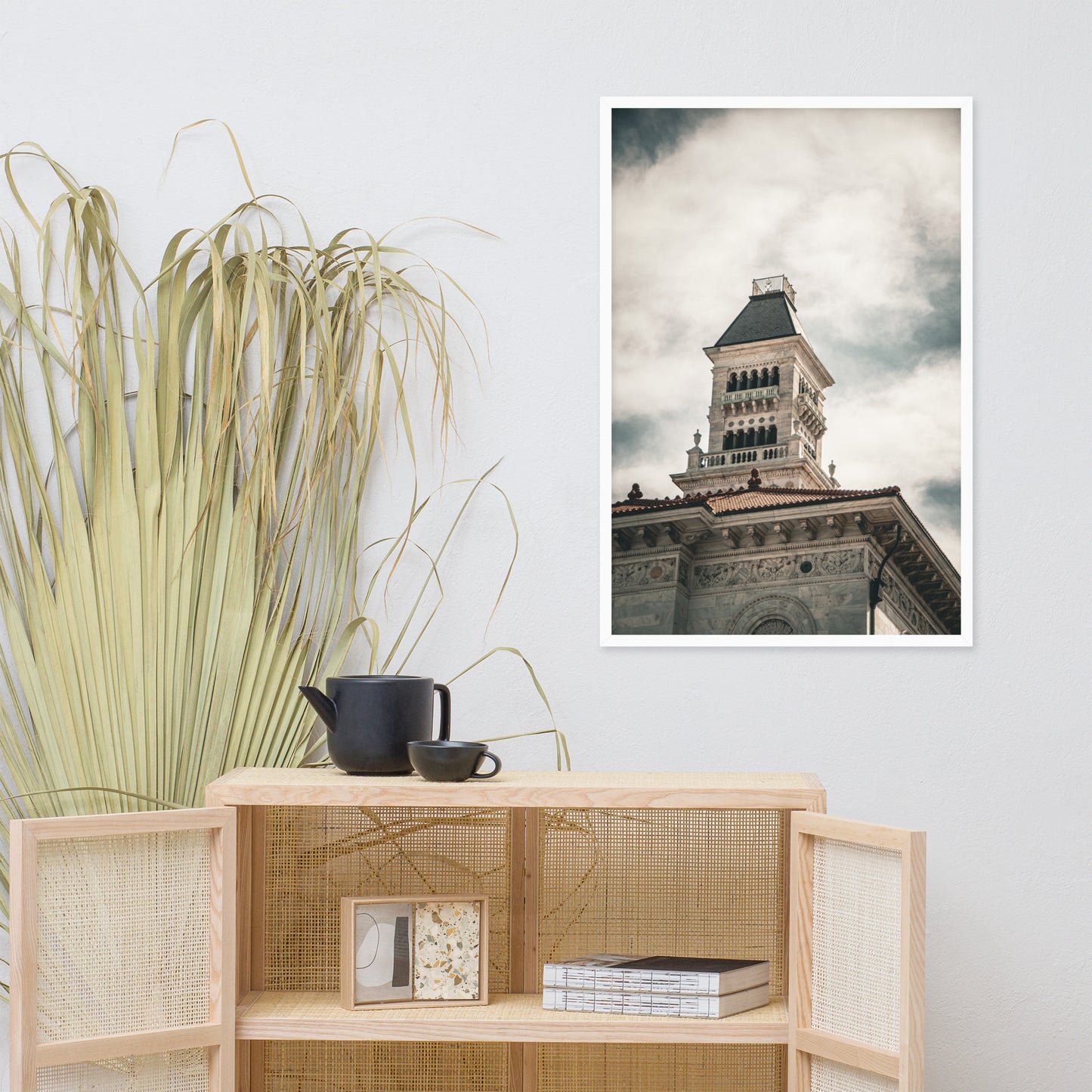 Bell Tower on Tomochichi Federal Building Savannah Ga Framed Wall Art Print