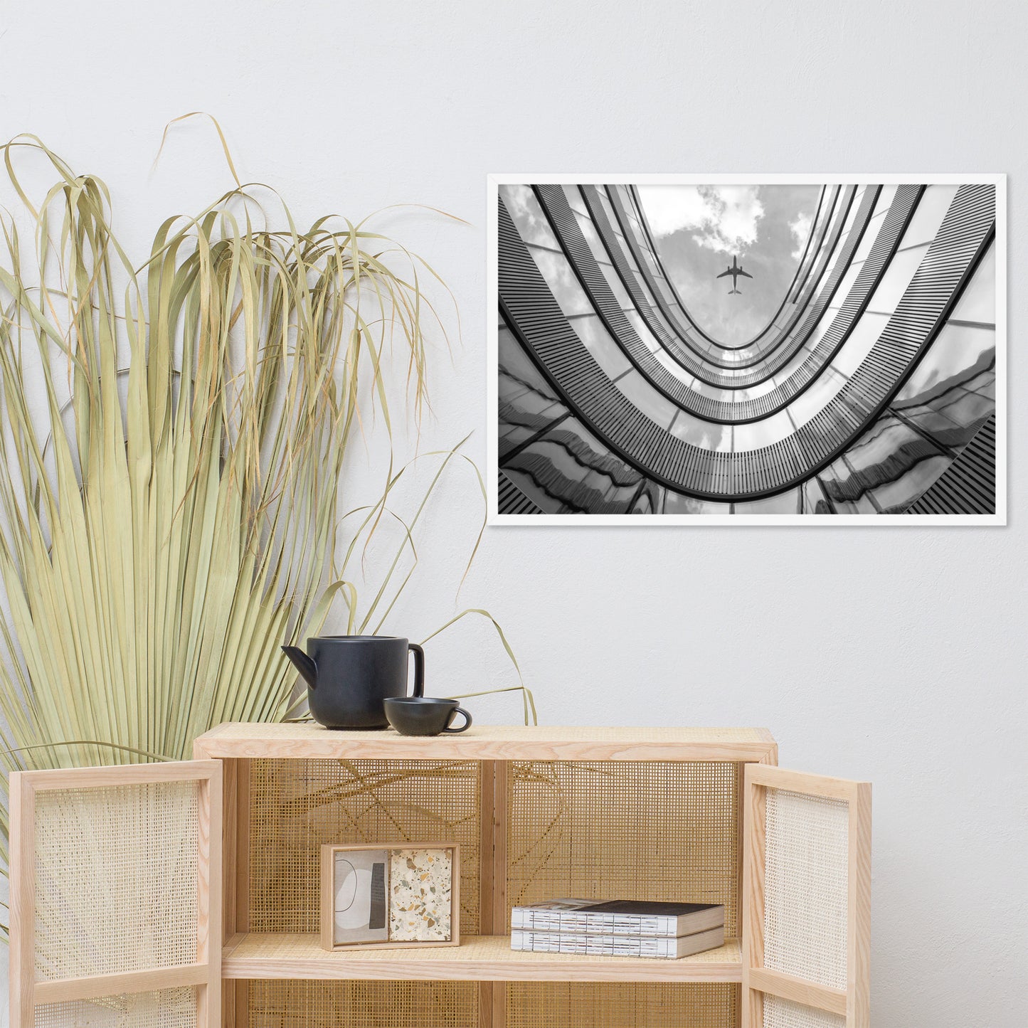 Urban Intersections in the Sky Architectural Photograph Framed Wall Art Print