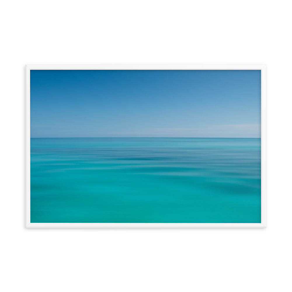 Colors of the Tropical Sea Abstract Coastal Landscape Photo Framed Wall Art Print