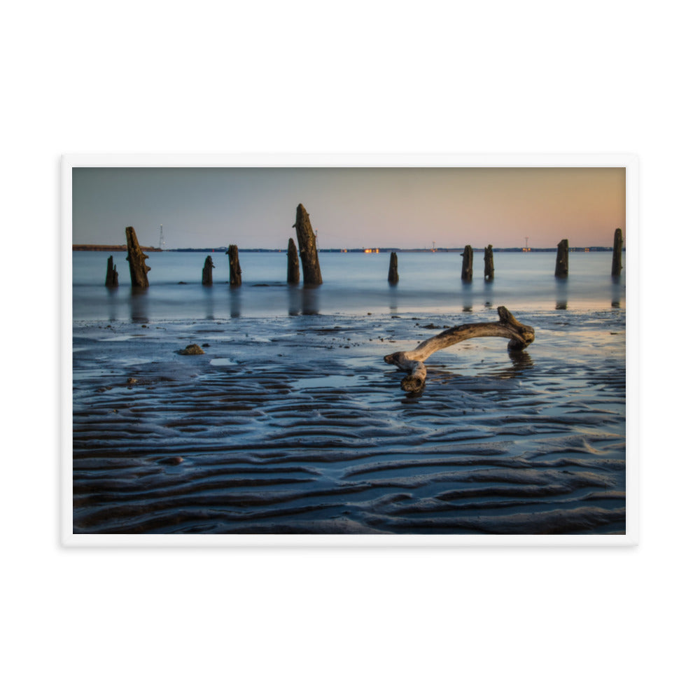 Driftwood And Sandbars Landscape Framed Photo Paper Wall Art Prints