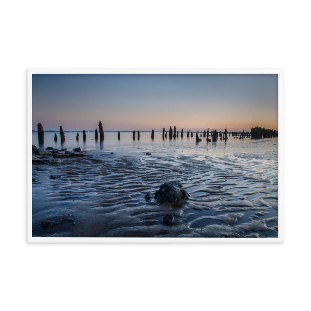 Low Tide At Battery Coastal Landscape Framed Photo Paper Wall Art Prints