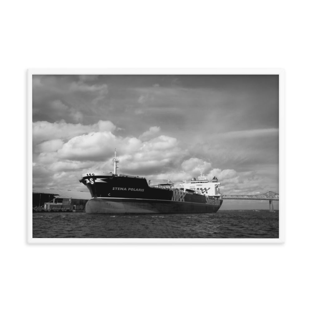 Ship on the St. Johns River Coastal Photo Framed Wall Art Print