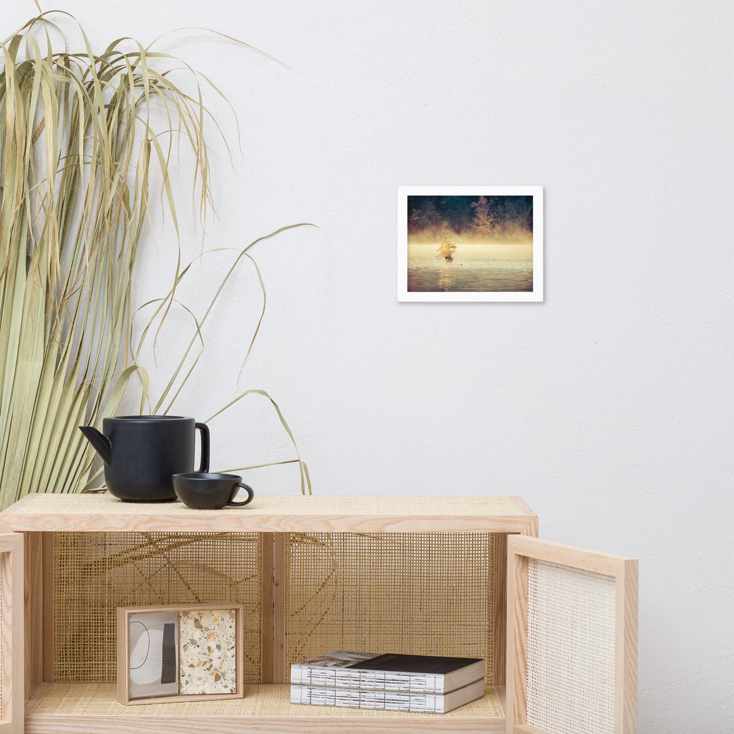 Golden Mist on Waples Pond Framed Photo Paper Wall Art Prints