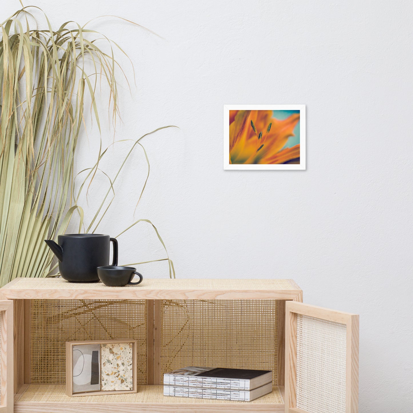 Mystical Tiger Lily Floral Nature Photo Framed Wall Art Print