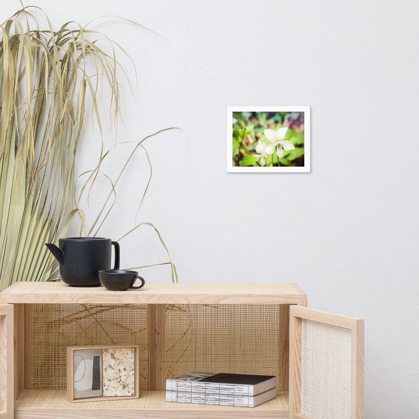 Tranquil China Violet Floral Nature Photo Framed Wall Art Print