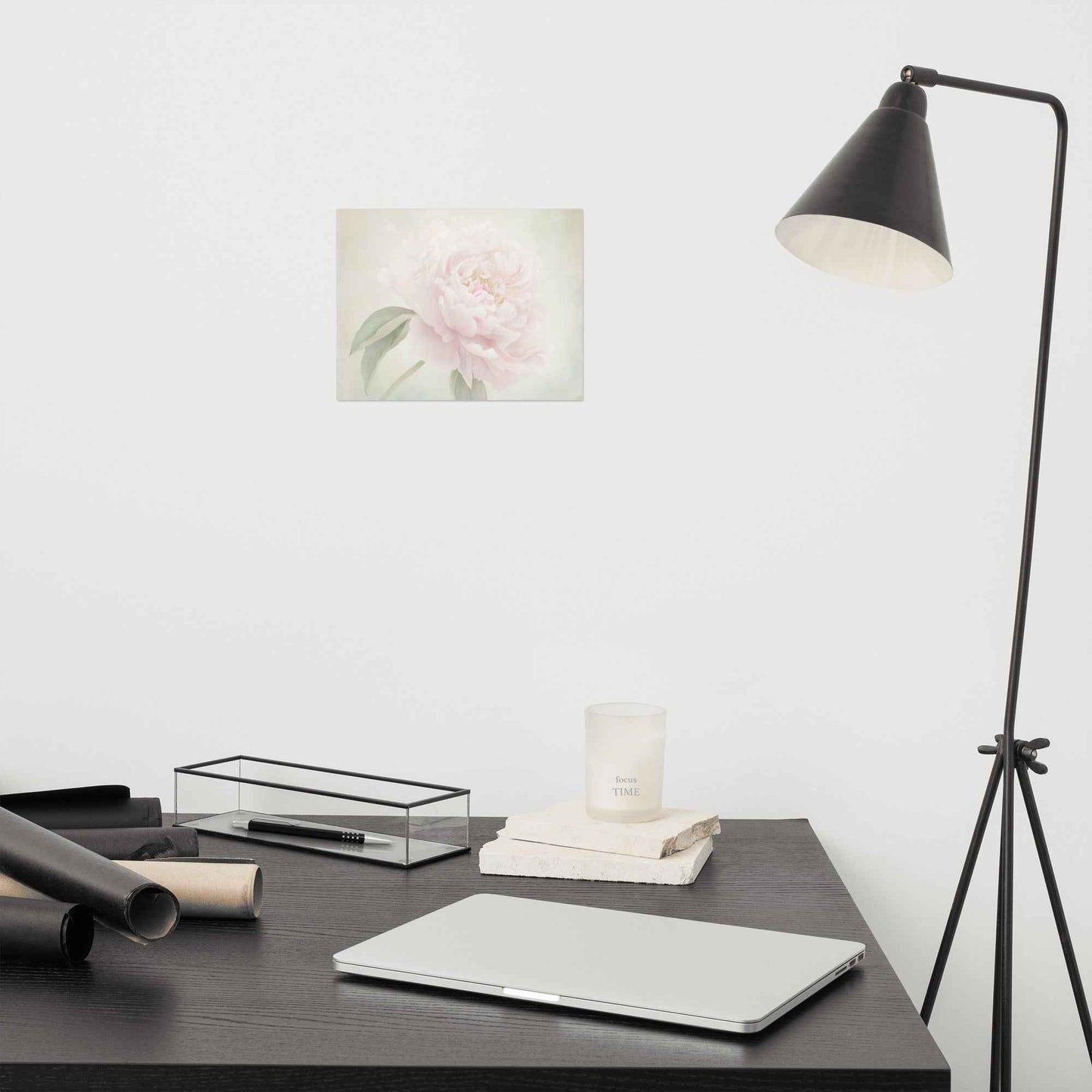 Hazy Bloom Floral Digital Artwork Peony Still Life Unframed Art Print