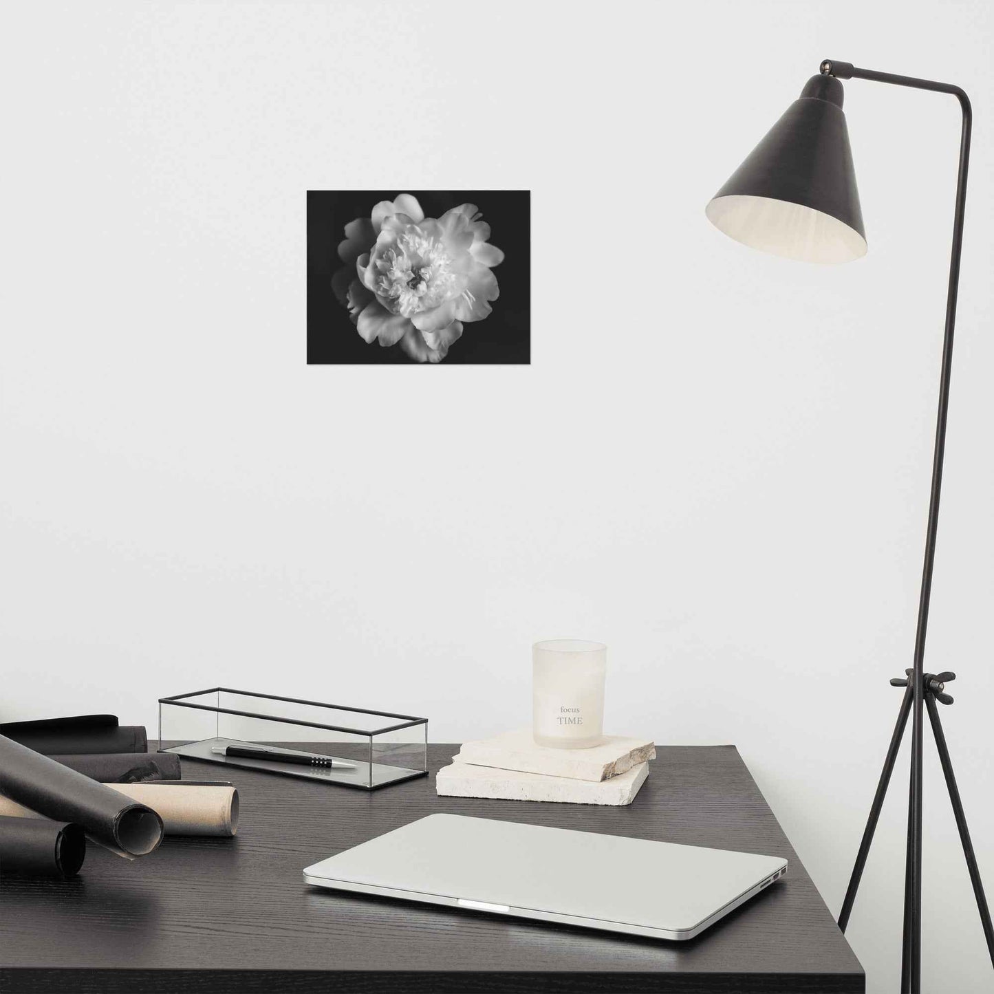 Lingering Fragrance Floral Photorealistic Digital Artwork Peonies Print Unframed