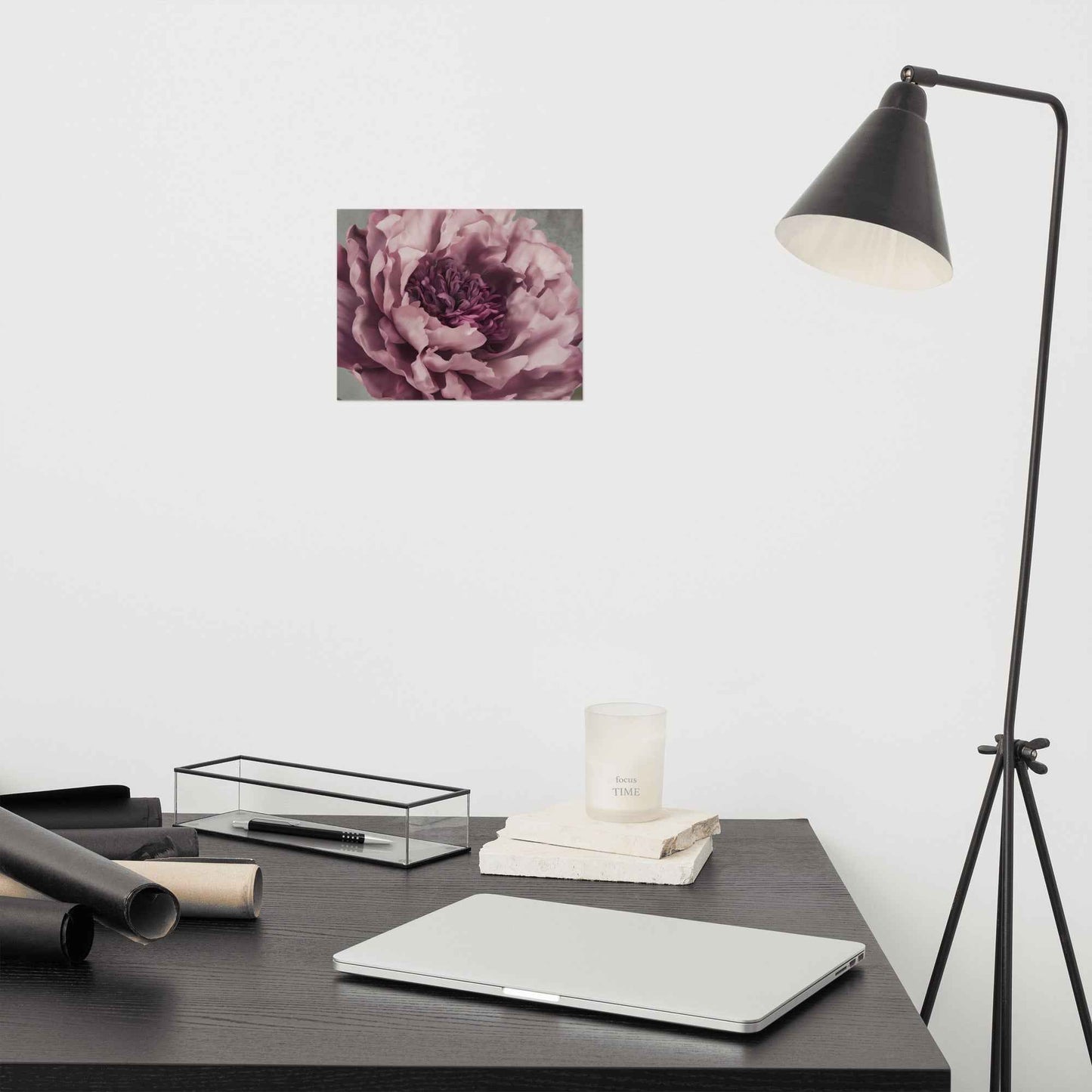 Painted Grace Floral Digital Artwork Pink Peony Wall Art Loose Print