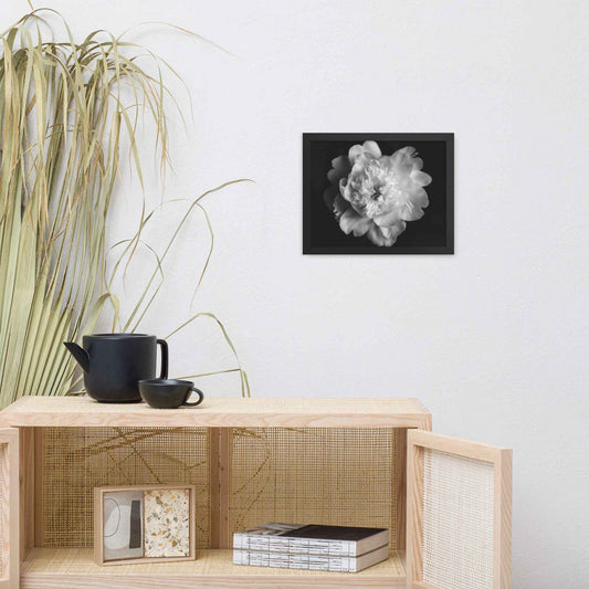 Lingering Fragrance Floral Photorealistic Digital Artwork Peonies Print Framed Wall Art
