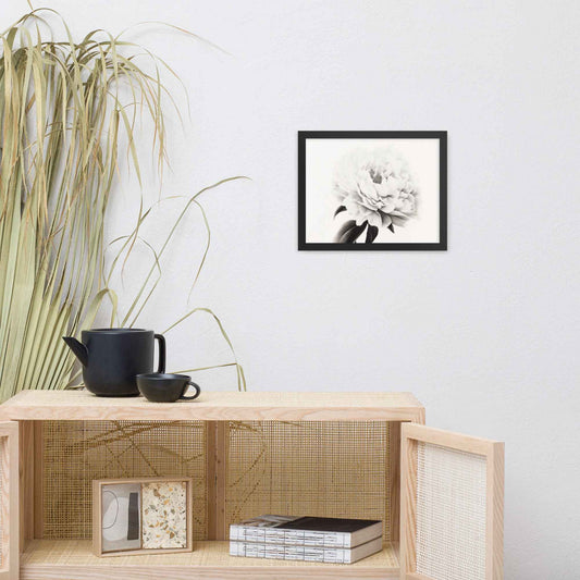 Pure Petals Floral Digital Artwork Abstract Peony Print Framed Wall Art