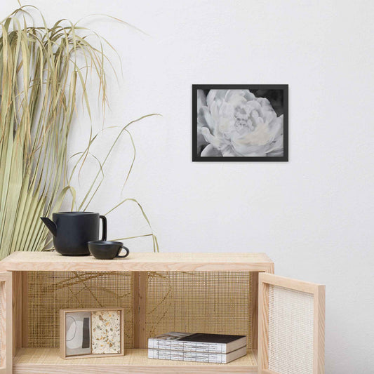 Shadowed Grace Digital Artwork Peony Oil Painting Framed Wall Art Print