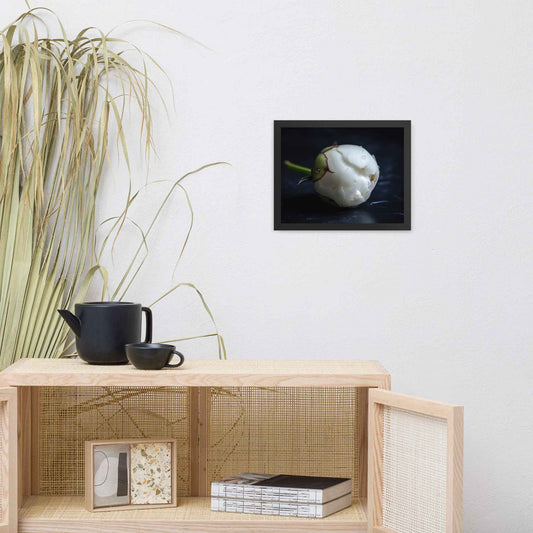 Stark Botanical Peony Bud Floral Photorealistic Digital Artwork Framed Wall Art Print
