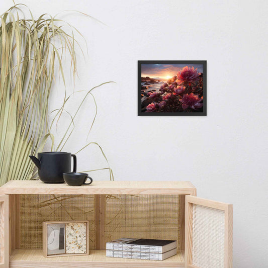 Floral Symphony Expressionism Painting Digital Artwork Framed Wall Art Print