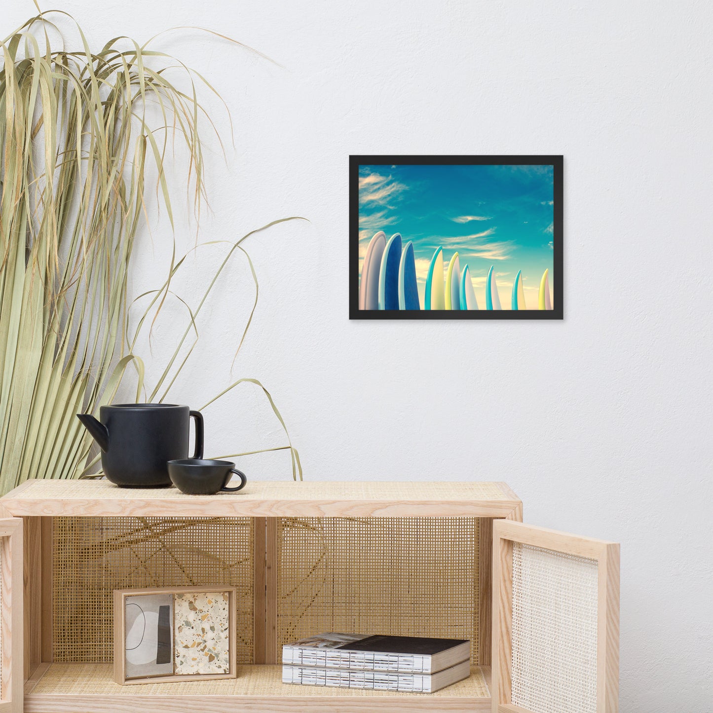 Retro Surfboards Lifestyle Photograph Framed Wall Art Print