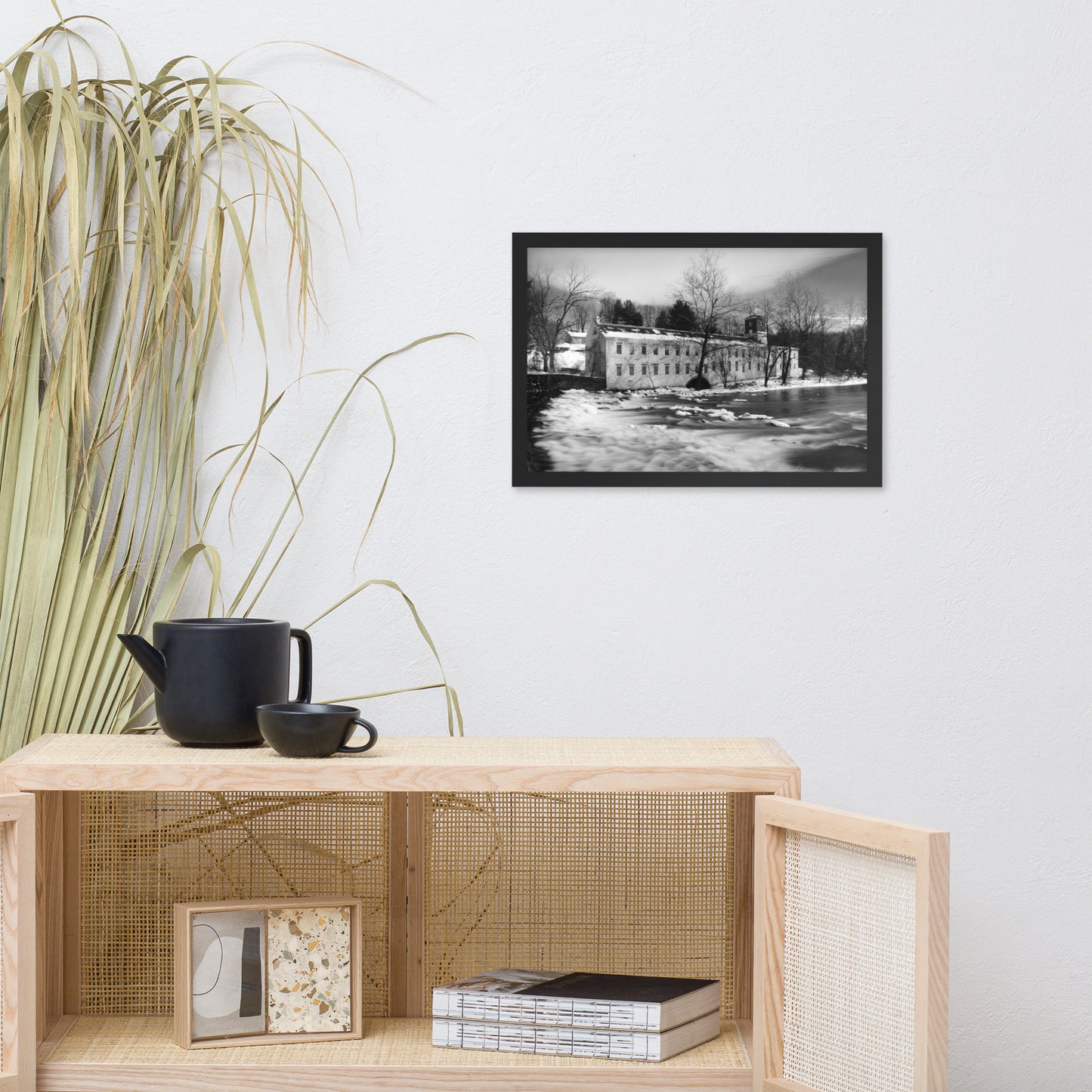 Winter at Powder Mill Rural Landscape Framed Photo Paper Wall Art Prints