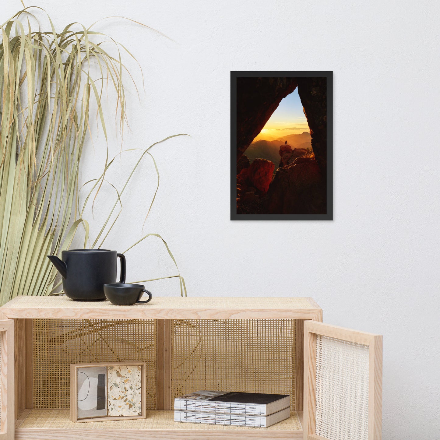 Sunset Mountain Arch Landscape Photograph Framed Wall Art Print