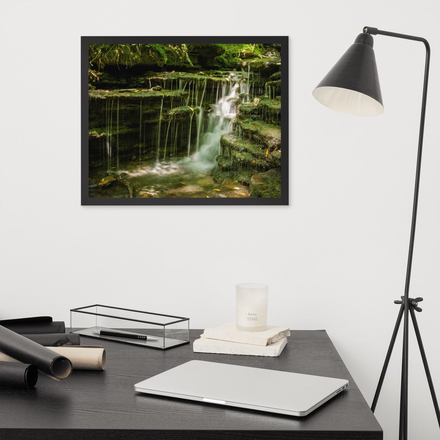 Pixley Waterfall 1 Landscape Framed Photo Paper Wall Art Prints