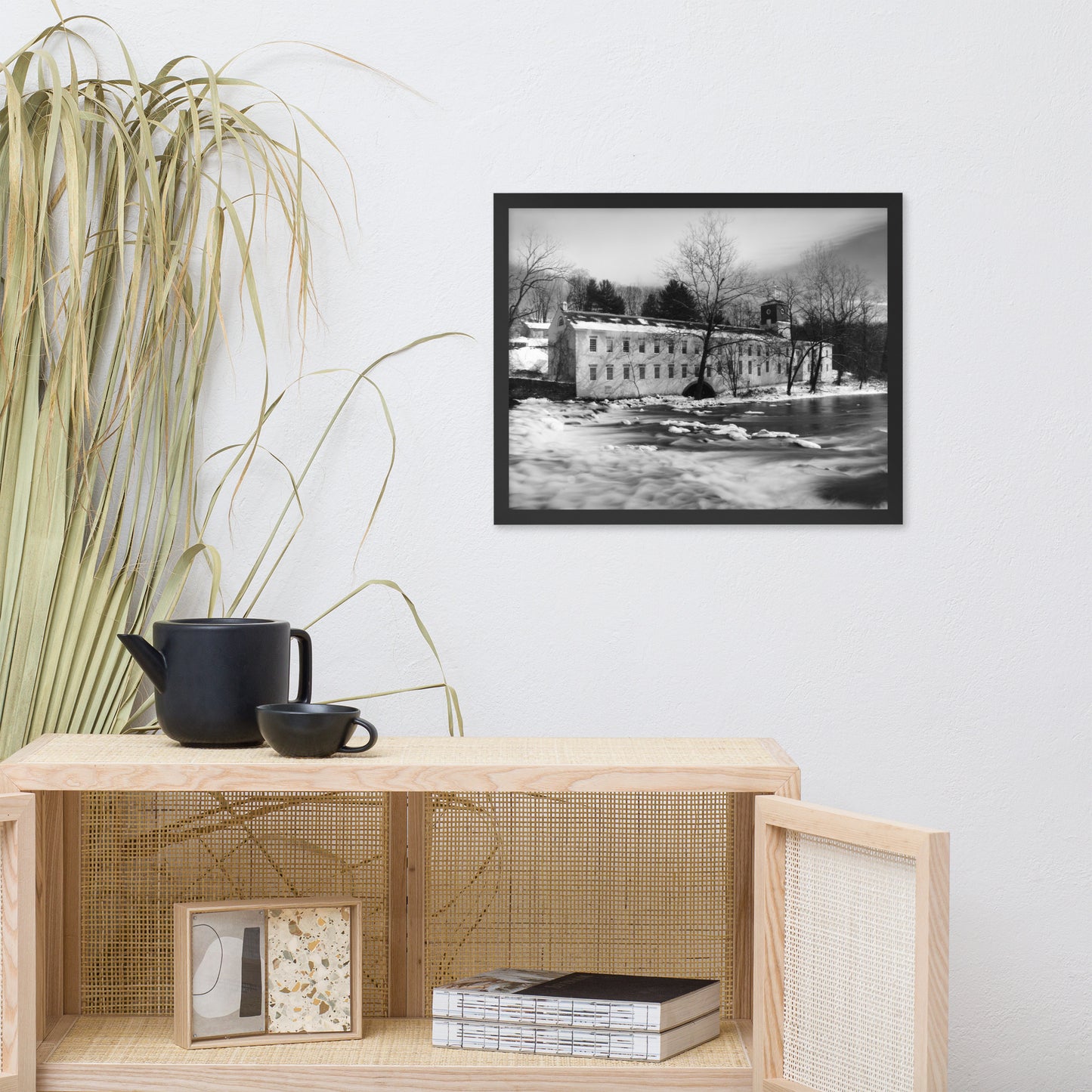 Winter at Powder Mill Rural Landscape Framed Photo Paper Wall Art Prints