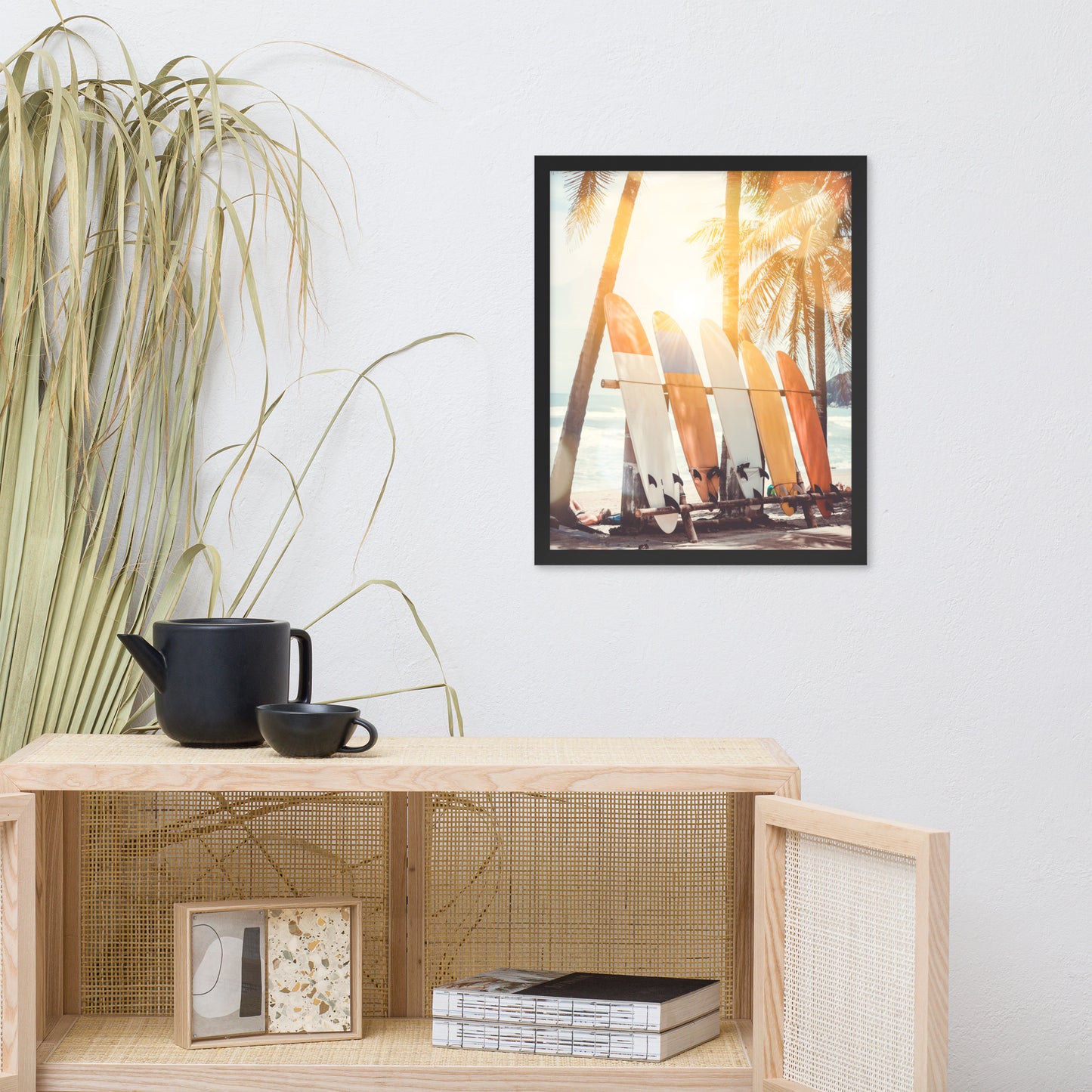 Surfer's Tropical Dreamscape Lifestyle Photograph Framed Wall Art Print