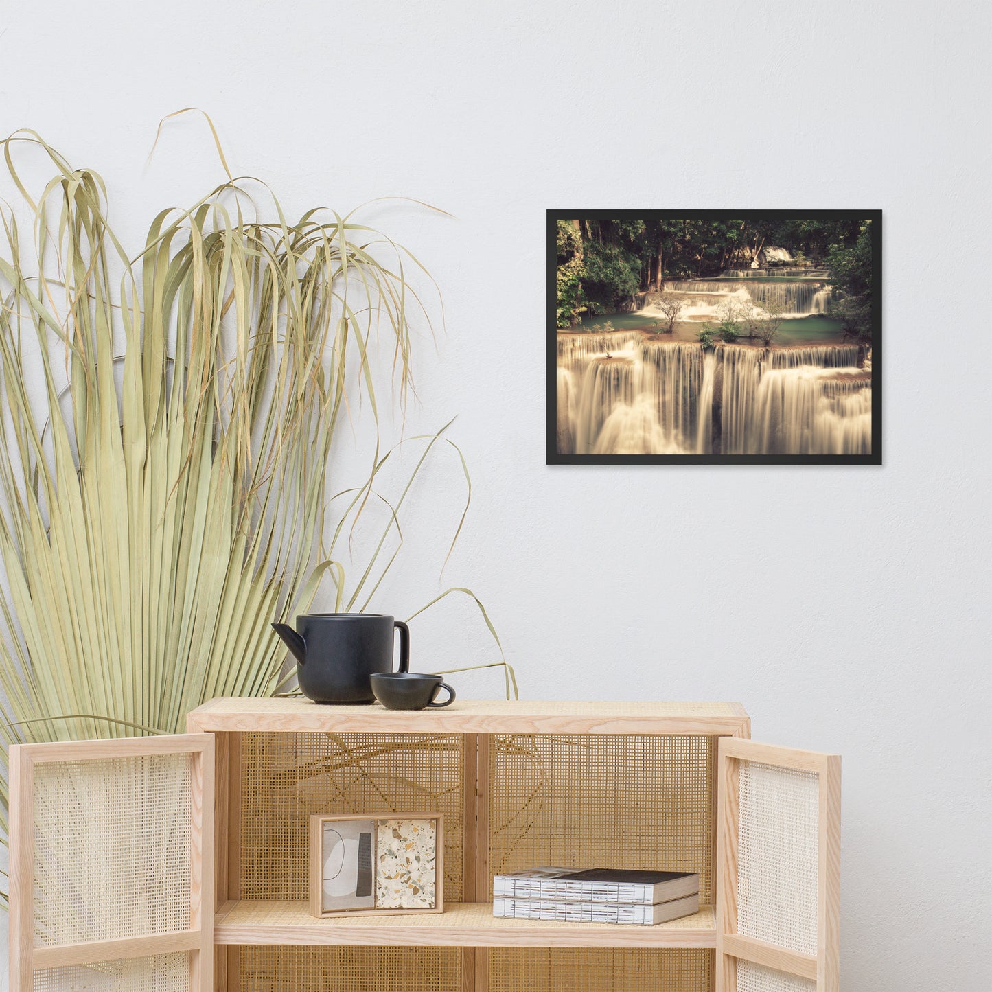 Misty Huay Mae Khamin Waterfall Thailand Framed Wall Art Prints