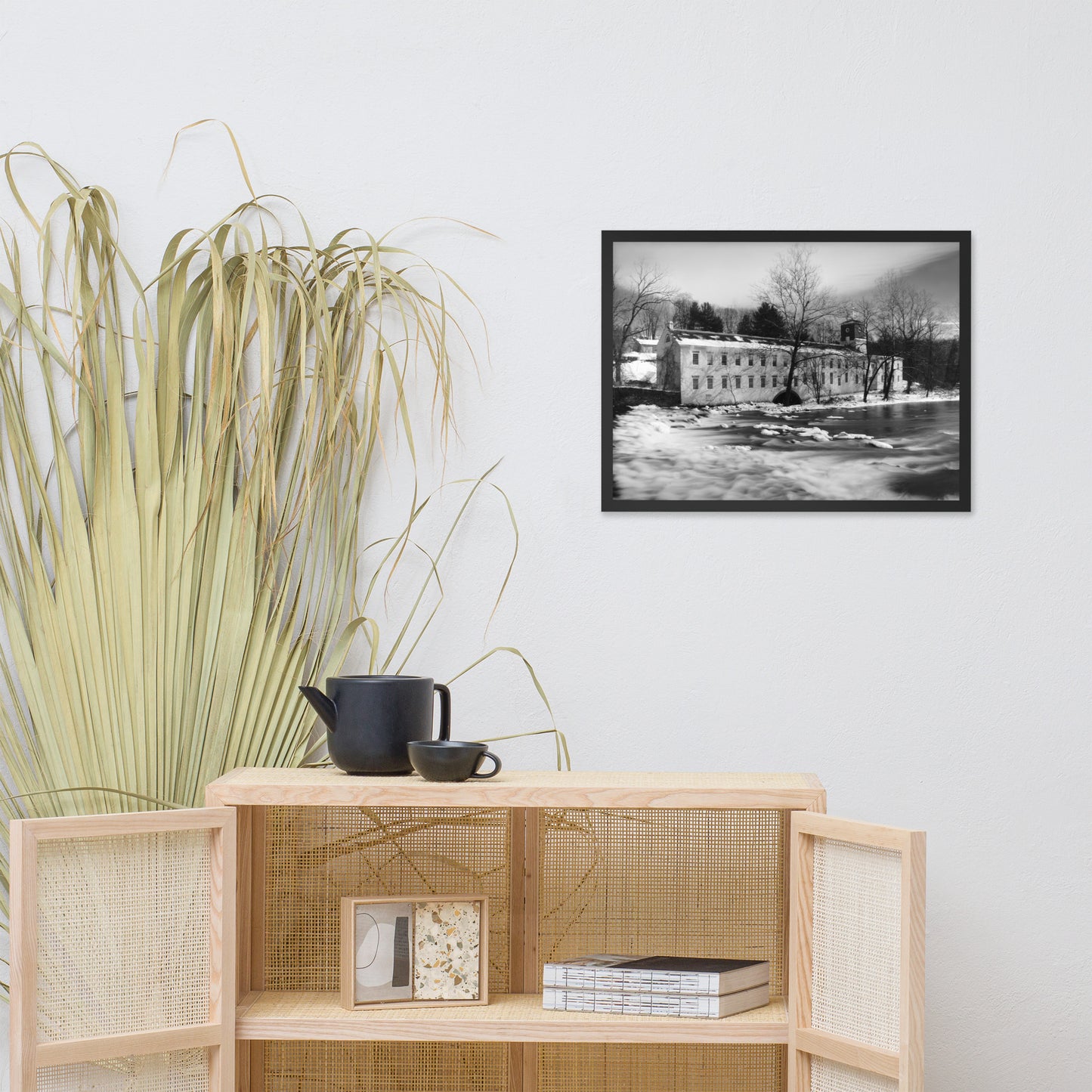 Winter at Powder Mill Rural Landscape Framed Photo Paper Wall Art Prints