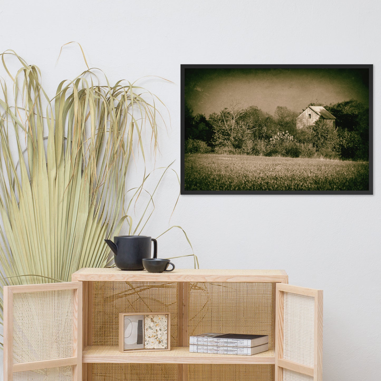 Abandoned Barn In The Trees - Rural / Rustic / Farmhouse Style / Landscape / Nature Vintage Framed Photo Paper Prints - Artwork - Wall Decor