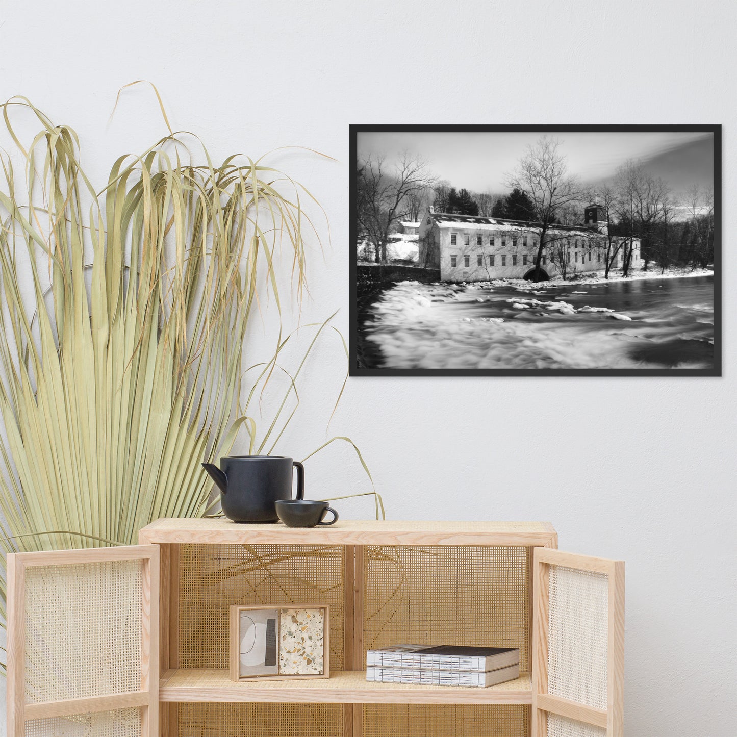 Winter at Powder Mill Rural Landscape Framed Photo Paper Wall Art Prints
