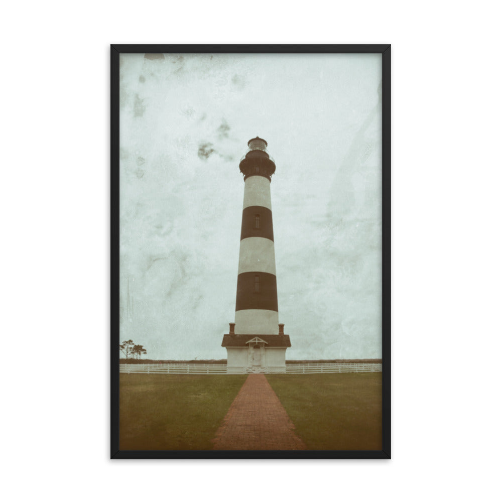 Aged Bodie Lighthouse Landscape Framed Photo Paper Wall Art Prints