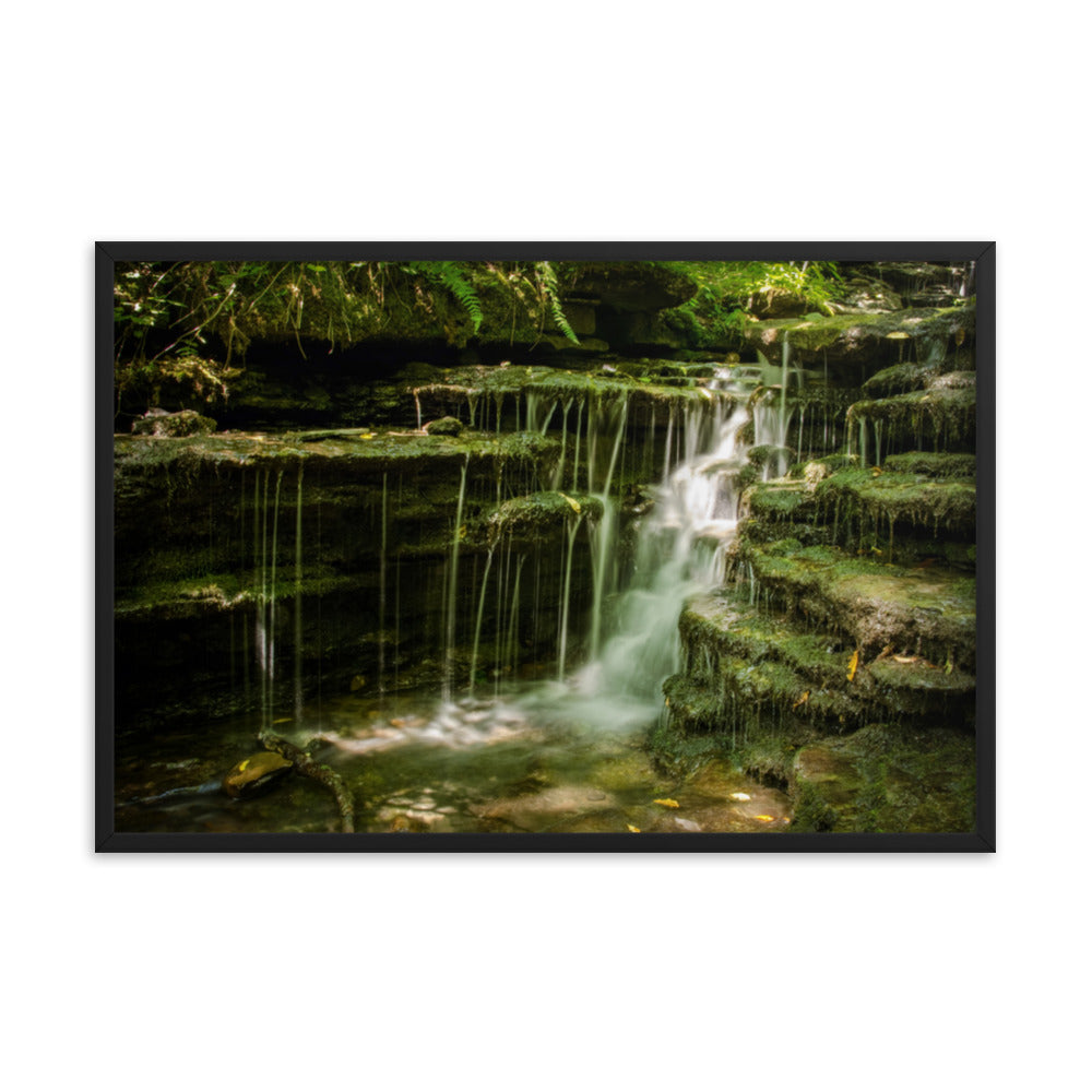 Pixley Waterfall 1 Landscape Framed Photo Paper Wall Art Prints