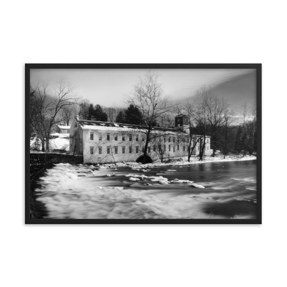 Winter at Powder Mill Rural Landscape Framed Photo Paper Wall Art Prints