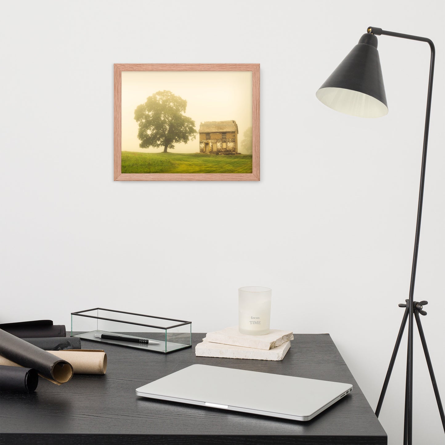 Home Office Wall Pictures: Abandoned House - Rustic / Rural / Country Style Landscape / Nature Framed Photo Paper Wall Art Prints - Artwork - Wall Decor