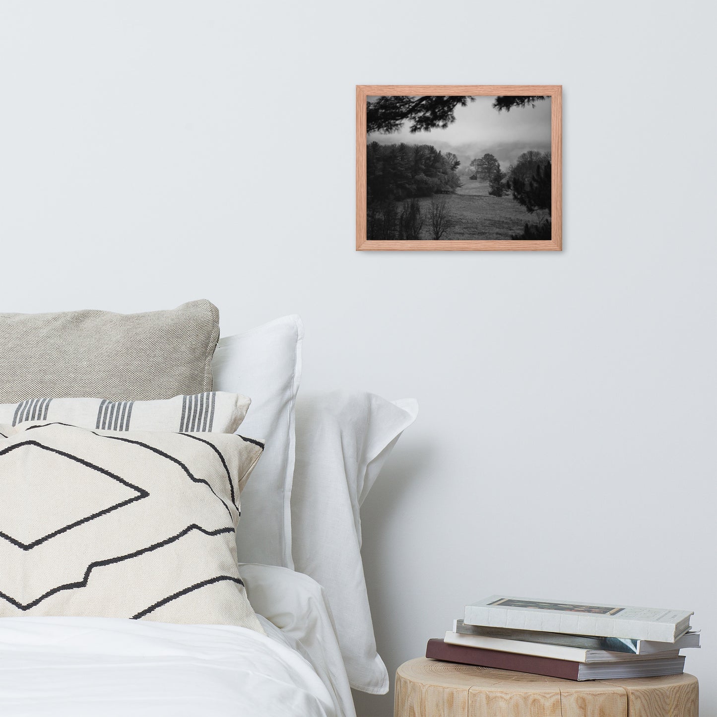 Mist of Valley Forge in Black and White Framed Photo Paper Wall Art Prints