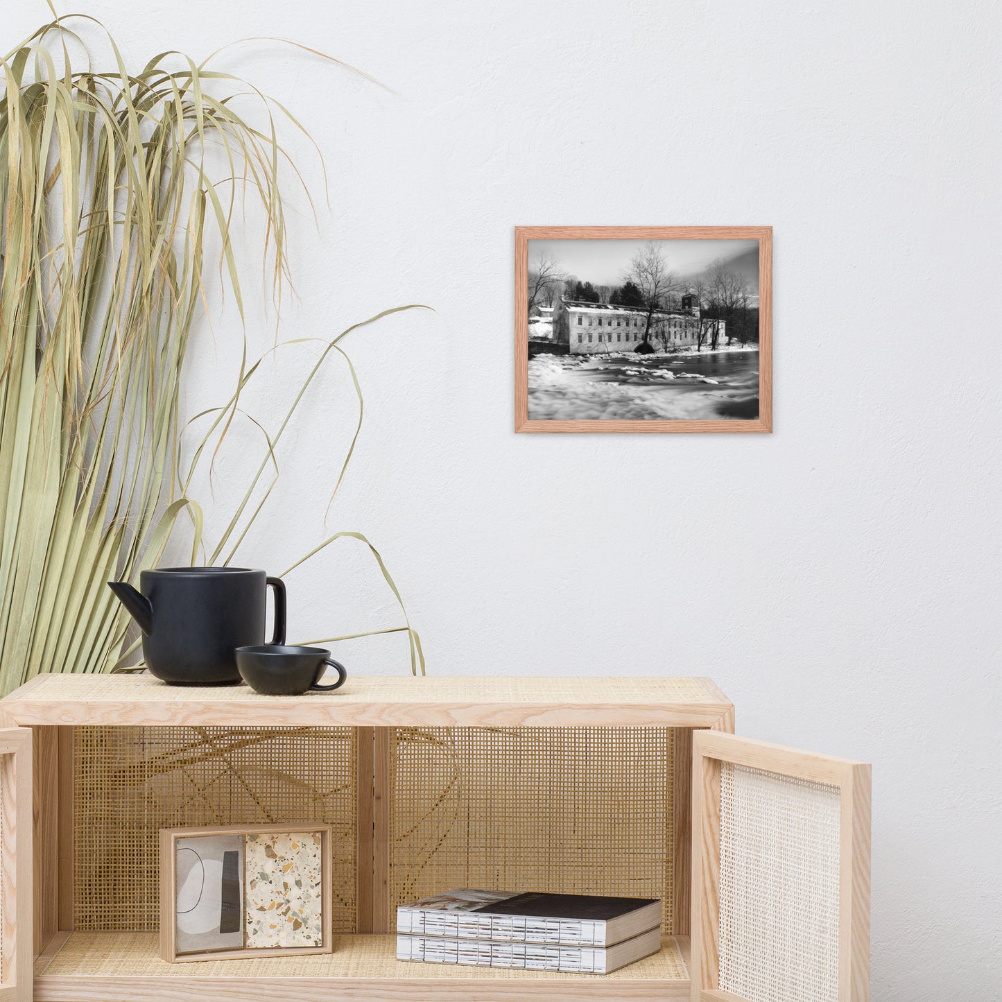 Winter at Powder Mill Rural Landscape Framed Photo Paper Wall Art Prints