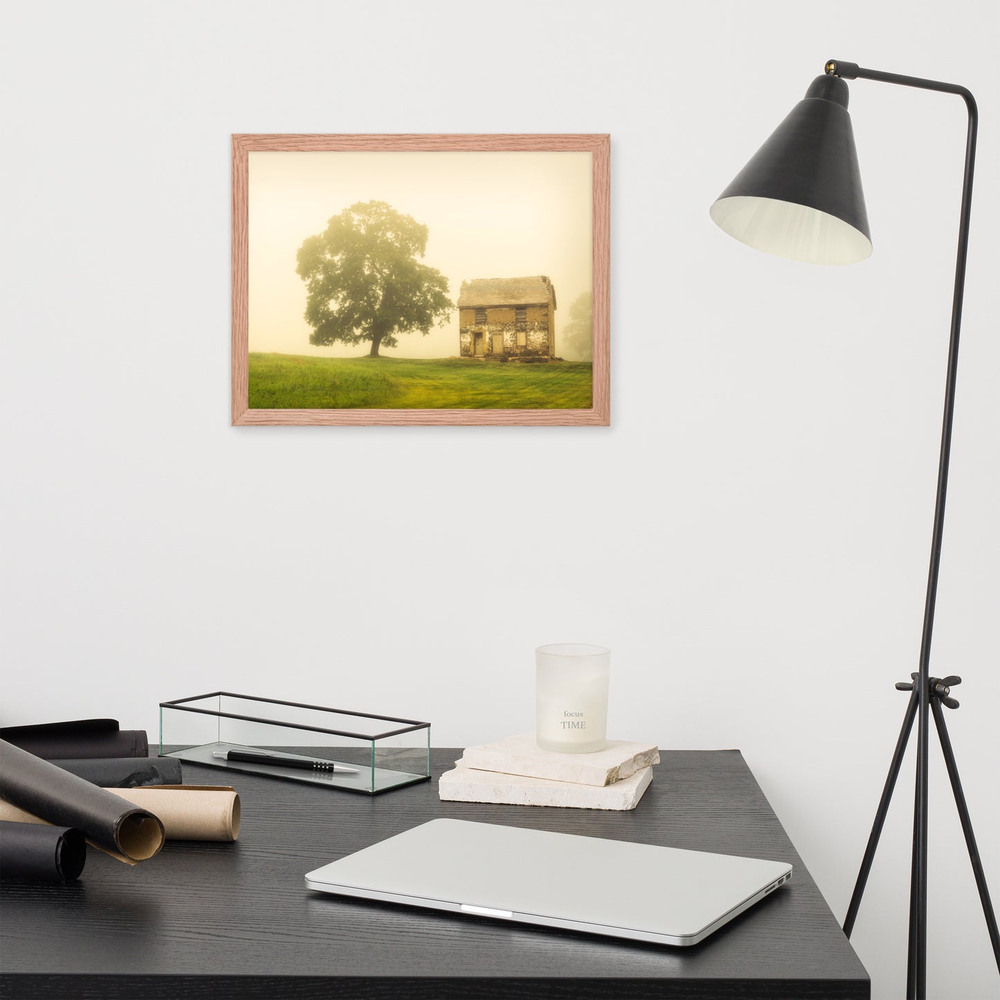 Home Office Wall Prints: Abandoned House - Rustic / Rural / Country Style Landscape / Nature Framed Photo Paper Wall Art Prints - Artwork - Wall Decor