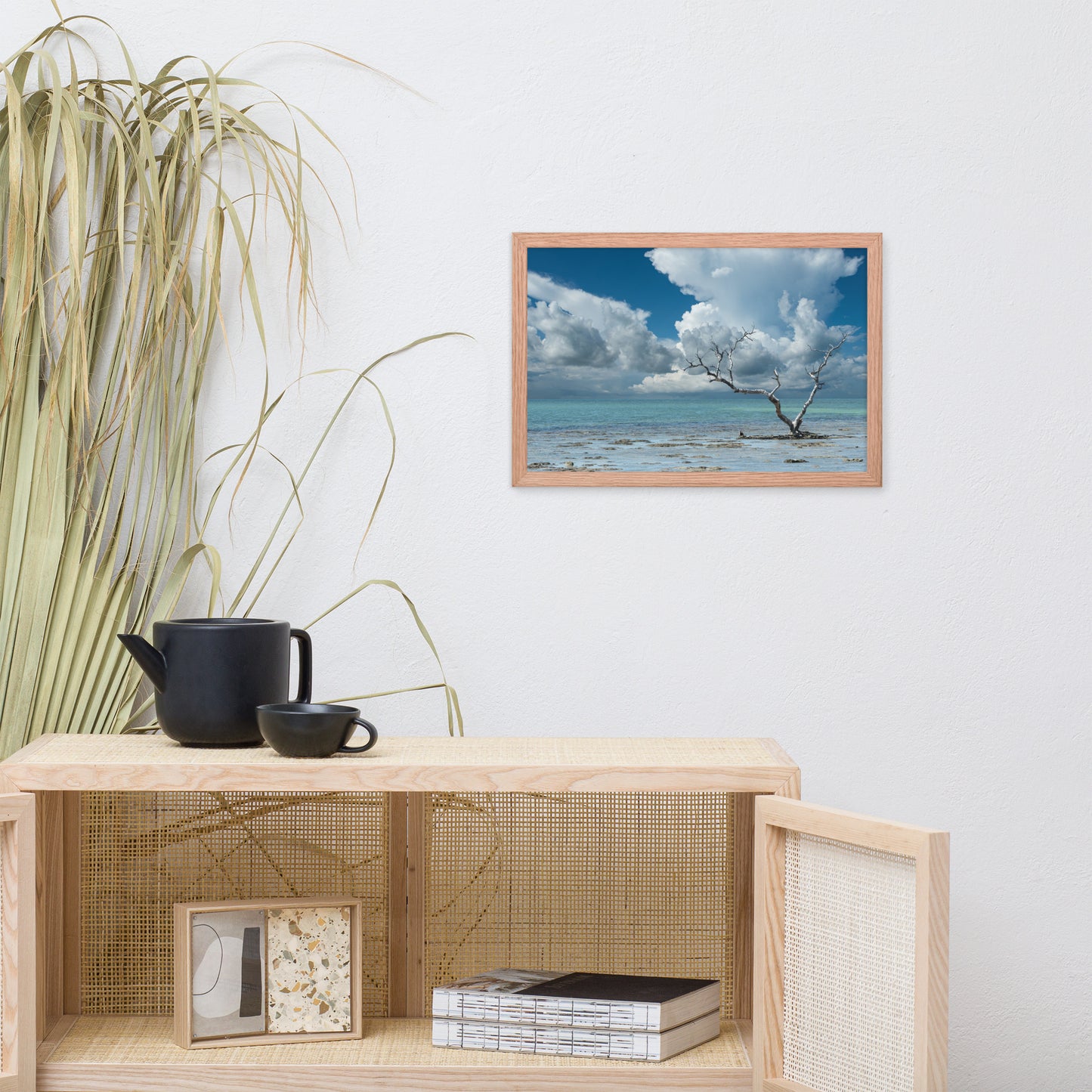 Wanderlust Traditional Color Coastal Landscape Photo Framed Paper Poster