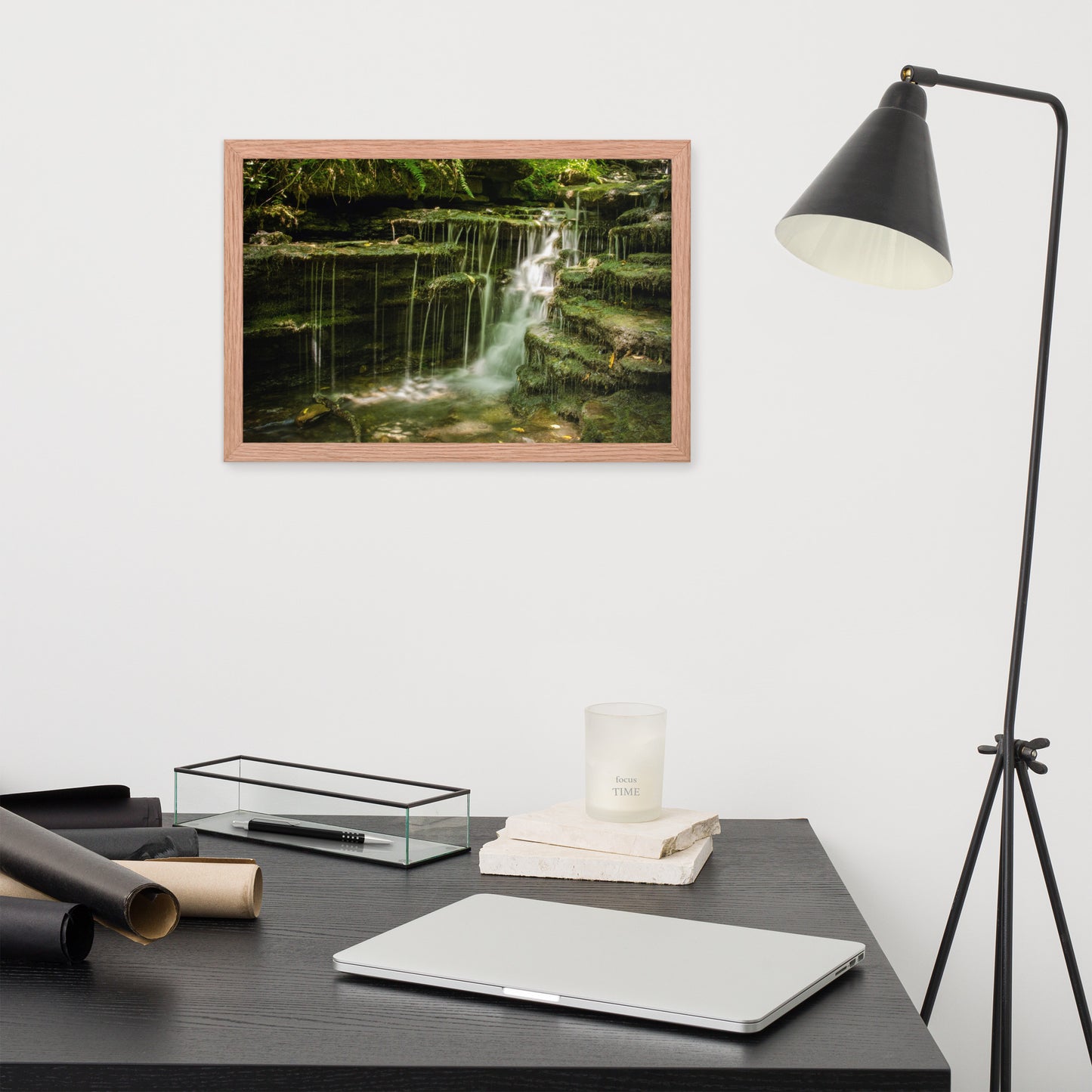 Pixley Waterfall 1 Landscape Framed Photo Paper Wall Art Prints