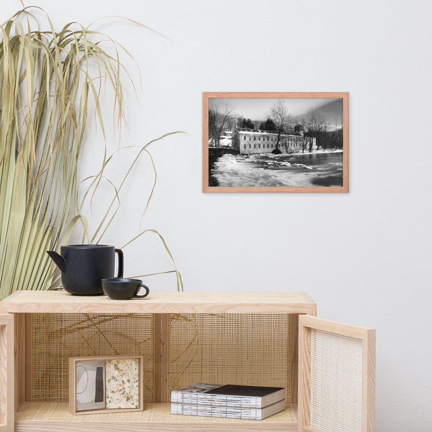 Winter at Powder Mill Rural Landscape Framed Photo Paper Wall Art Prints