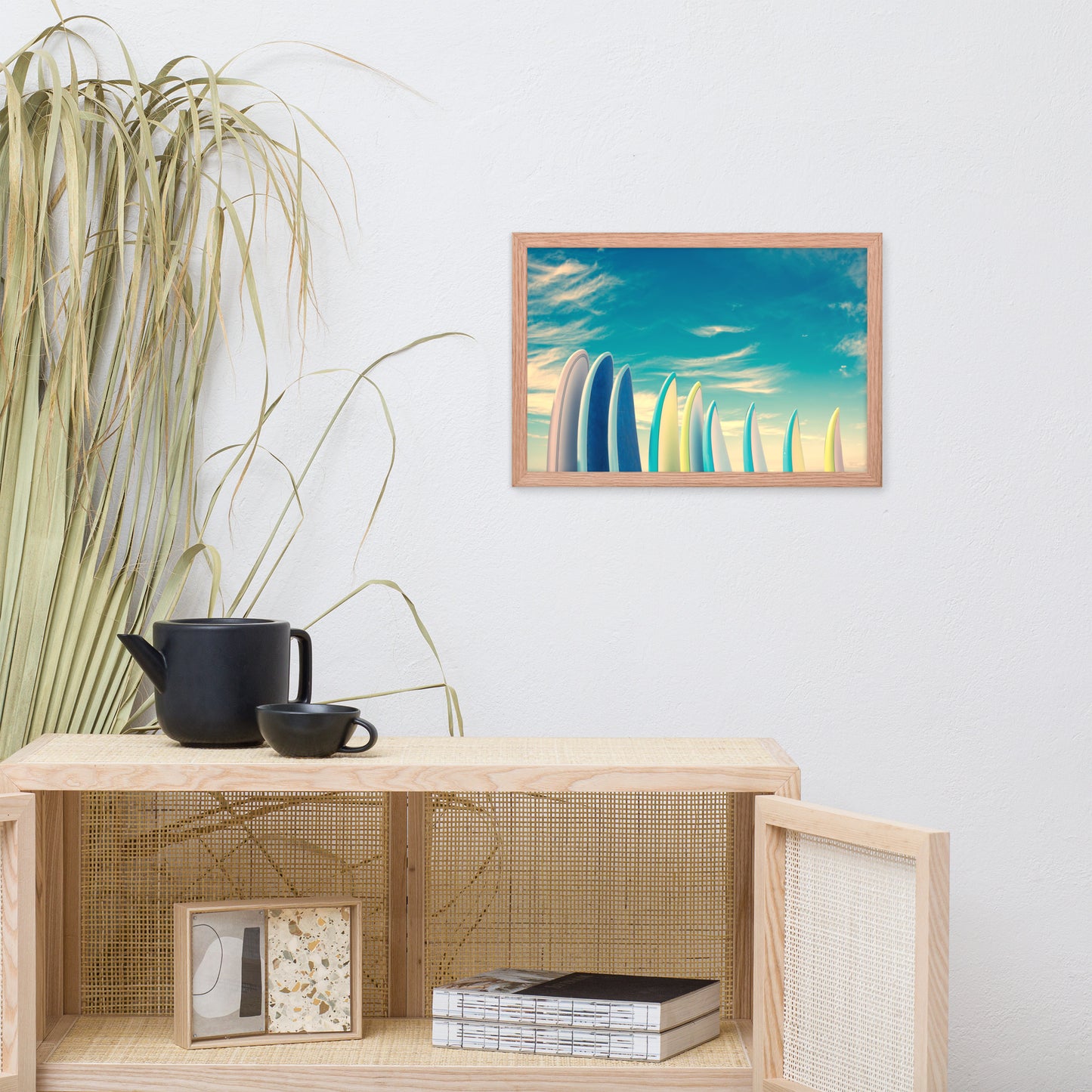 Retro Surfboards Lifestyle Photograph Framed Wall Art Print
