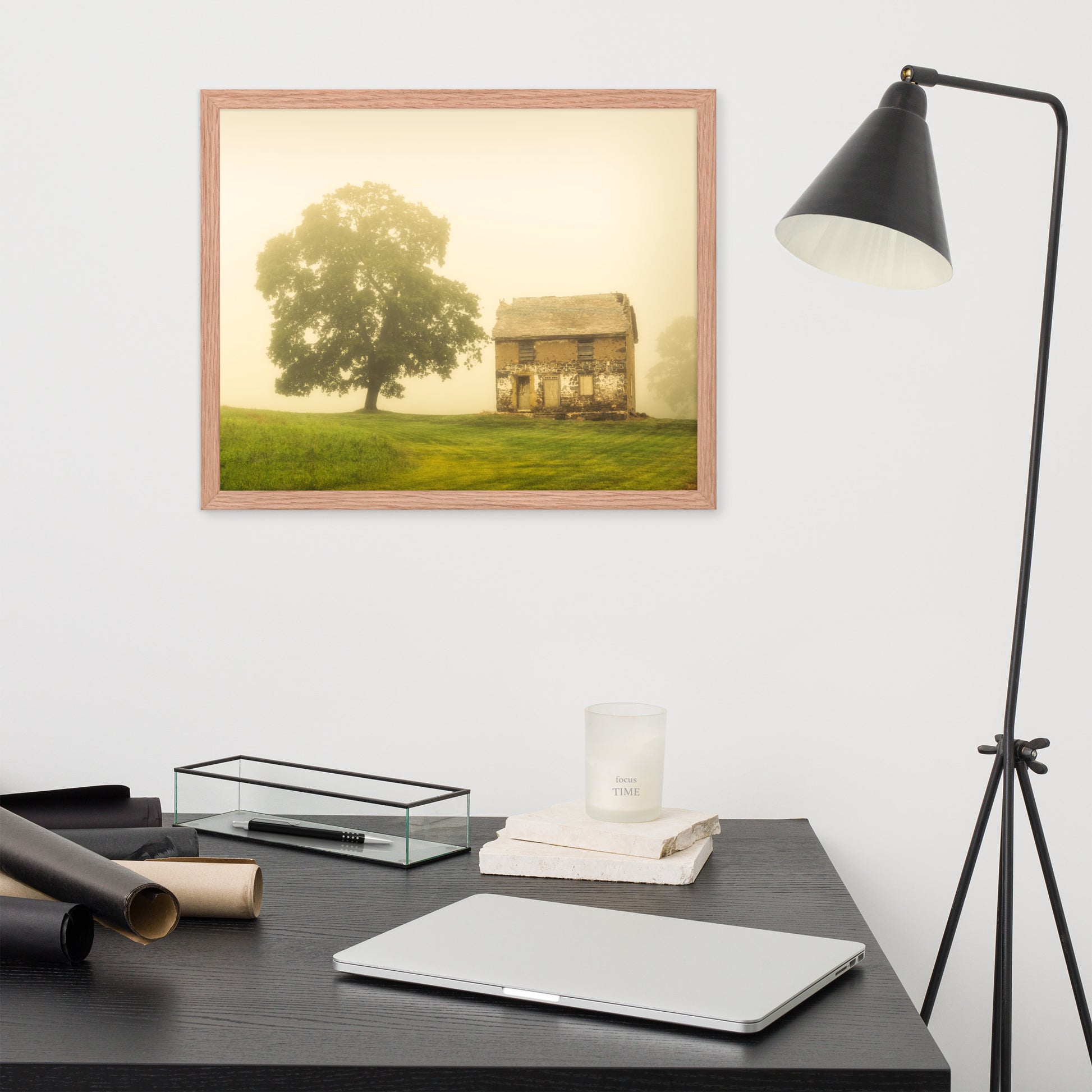 Office Artwork: Abandoned House - Rustic / Rural / Country Style Landscape / Nature Framed Photo Paper Wall Art Prints - Artwork - Wall Decor