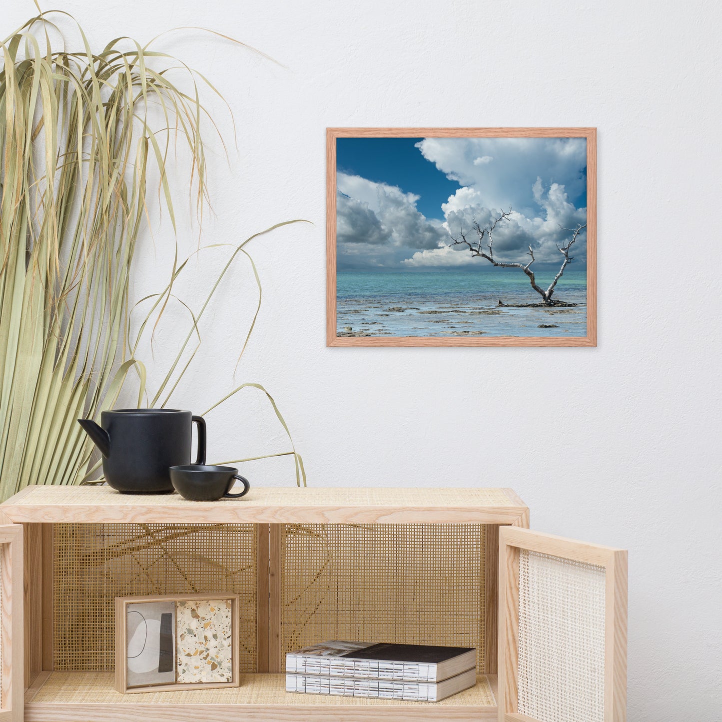 Wanderlust Traditional Color Coastal Landscape Photo Framed Paper Poster