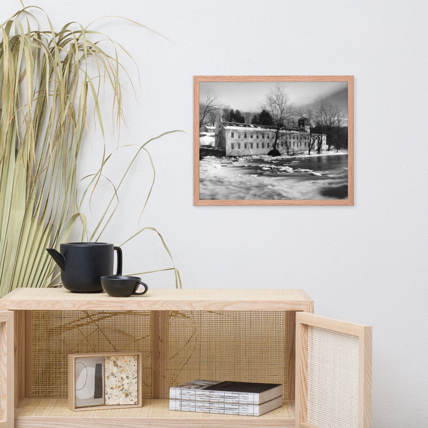 Winter at Powder Mill Rural Landscape Framed Photo Paper Wall Art Prints