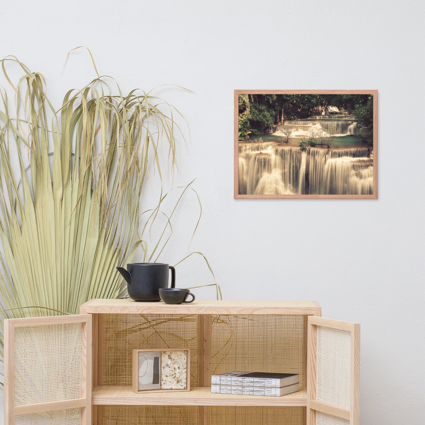 Misty Huay Mae Khamin Waterfall Thailand Framed Wall Art Prints